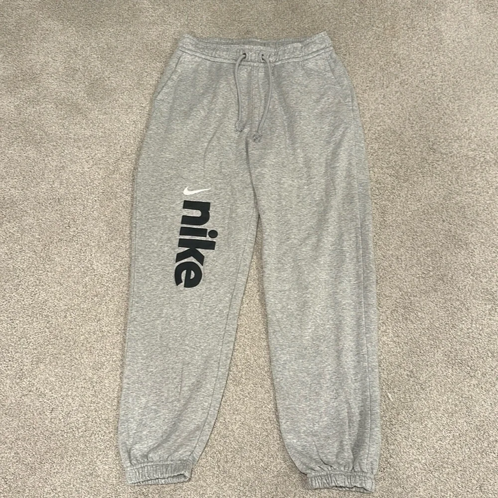 Nike Sweatpants, Small, Grey with Black Nike Letters - Picture 1 of 2